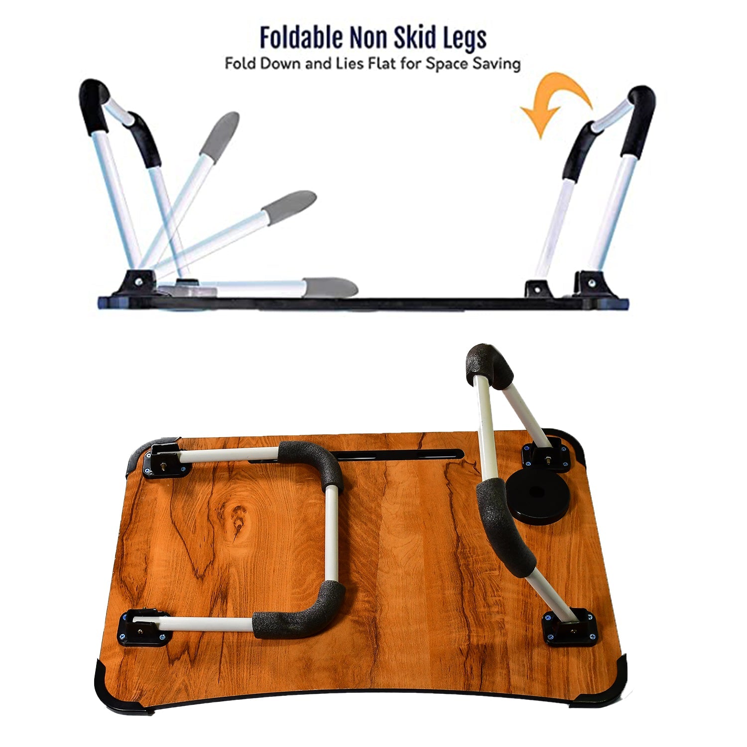 4989 Laptop Table Foldable Portable Notebook Bed Lap Desk Tray Stand Reading Holder with Coffee Cup Slot for Breakfast, Reading & Movie Watching. DeoDap 4989 Laptop Table Foldable Portable Notebook Bed Lap Desk Tray Stand Reading Holder with Coffee Cup Slot for Breakfast, Reading & Movie Watching. DeoDap